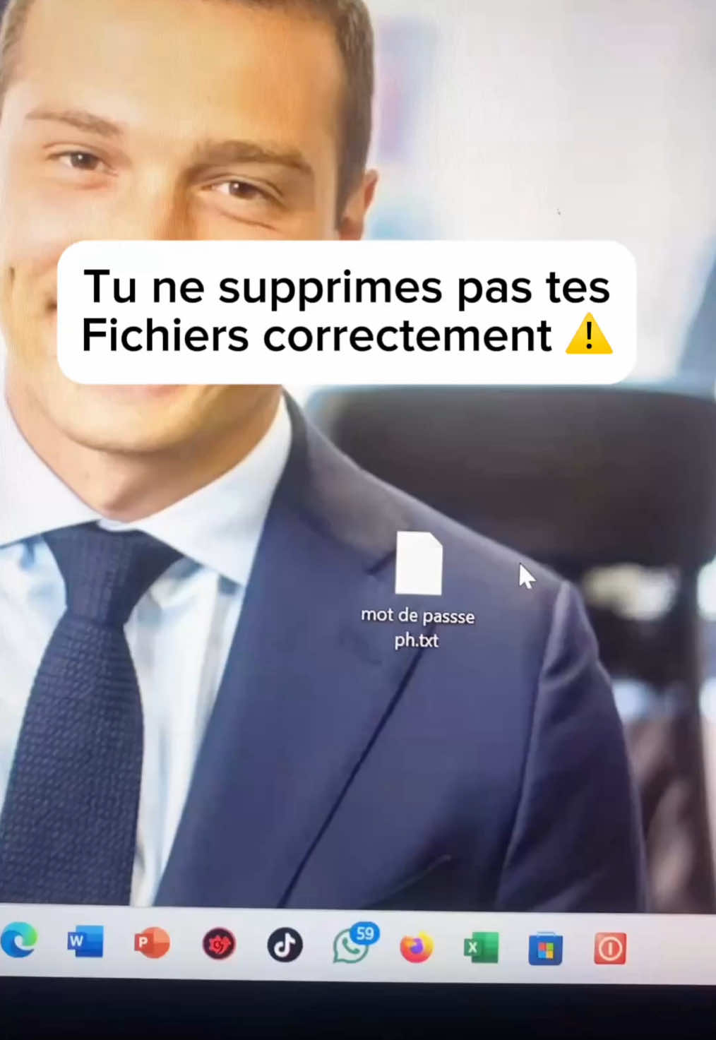 Tu ne supprimes pas tes fichiers correctement ⚠️  #astucepc #windows #astuce #apprendresurtiktok 