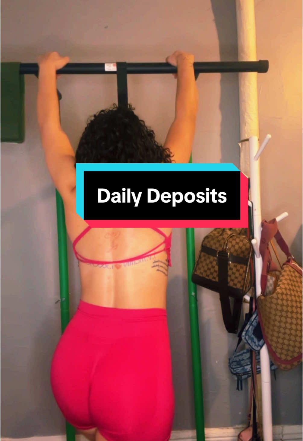 Daily Deposits or whatever Cecilia said… lol #pullup #pullupchallenge #exercise #daily #deposits #strong #beautiful #resilience #personaltrainer #hometraining #athomeworkout #athomeworkouts 