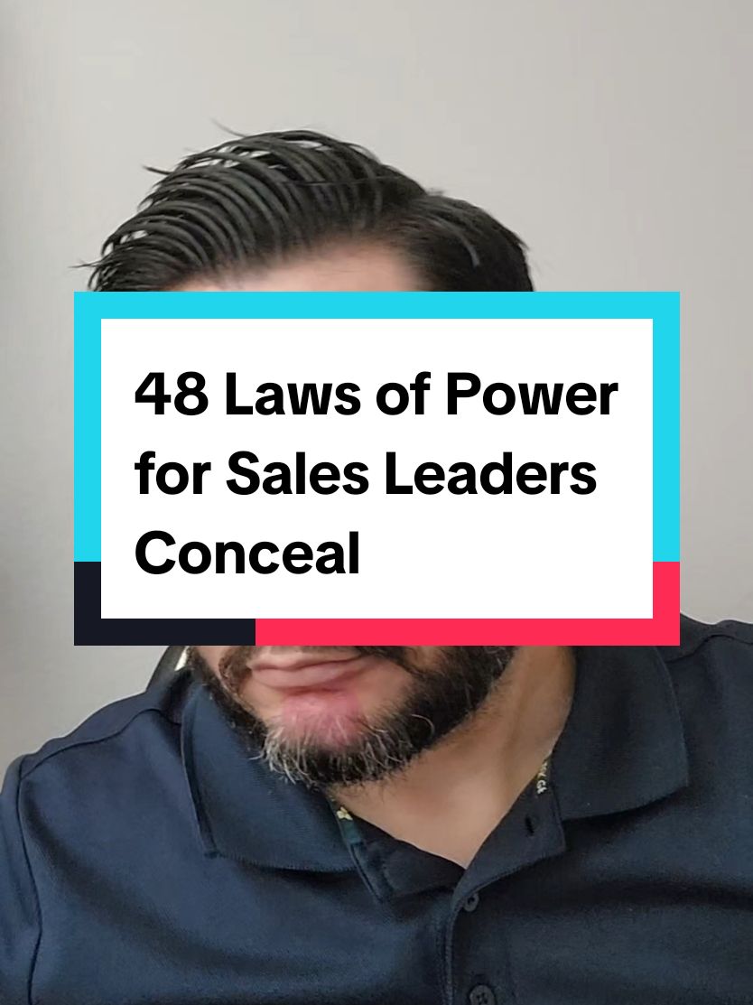 48 Laws of Power for Sales Leaders Conceal Your Intentions Keep your goals hidden to avoid resistance and unnecessary scrutiny. Let actions reveal your strategy. Share your broader objectives with your team incrementally, keeping specific tactics flexible. 48 laws of Power quotes #48lawsofpower #managementtips #leadershiptips #management #leadership #SalesManagerAcademy #retail #retailtiktok 