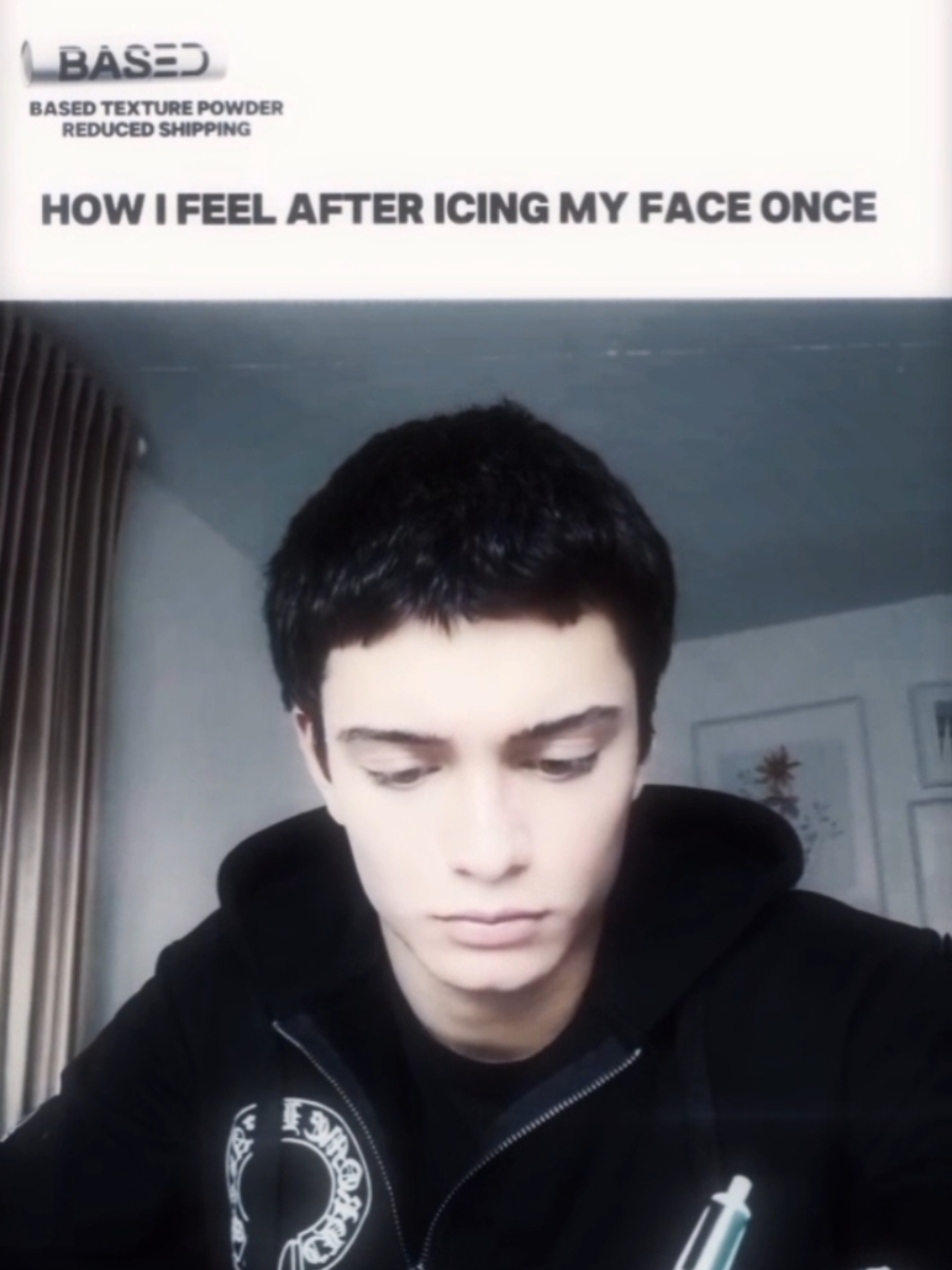 how I feel after icing my face once.. #viral #fyp #icing #face #mog #edit #alim_kh0 #alim #based 