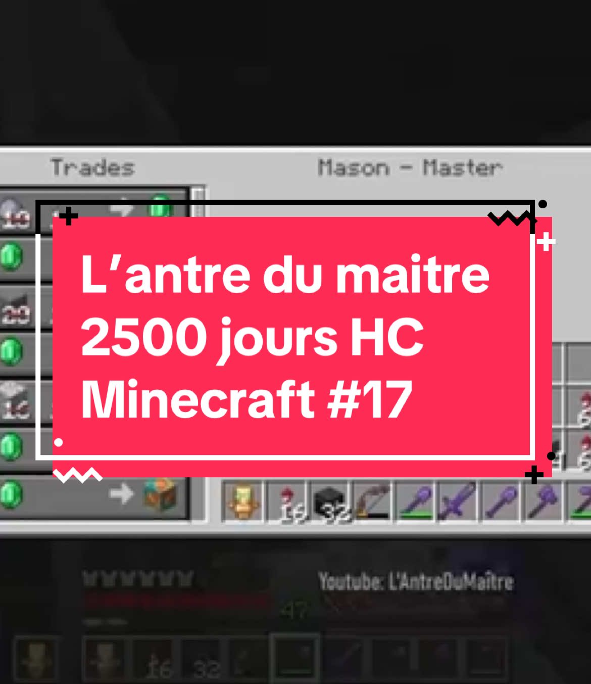 L’antre du maitre 2500 jours en hardcord sur minecraft Part 17 #youtube #Minecraft #fypシ #fyp 