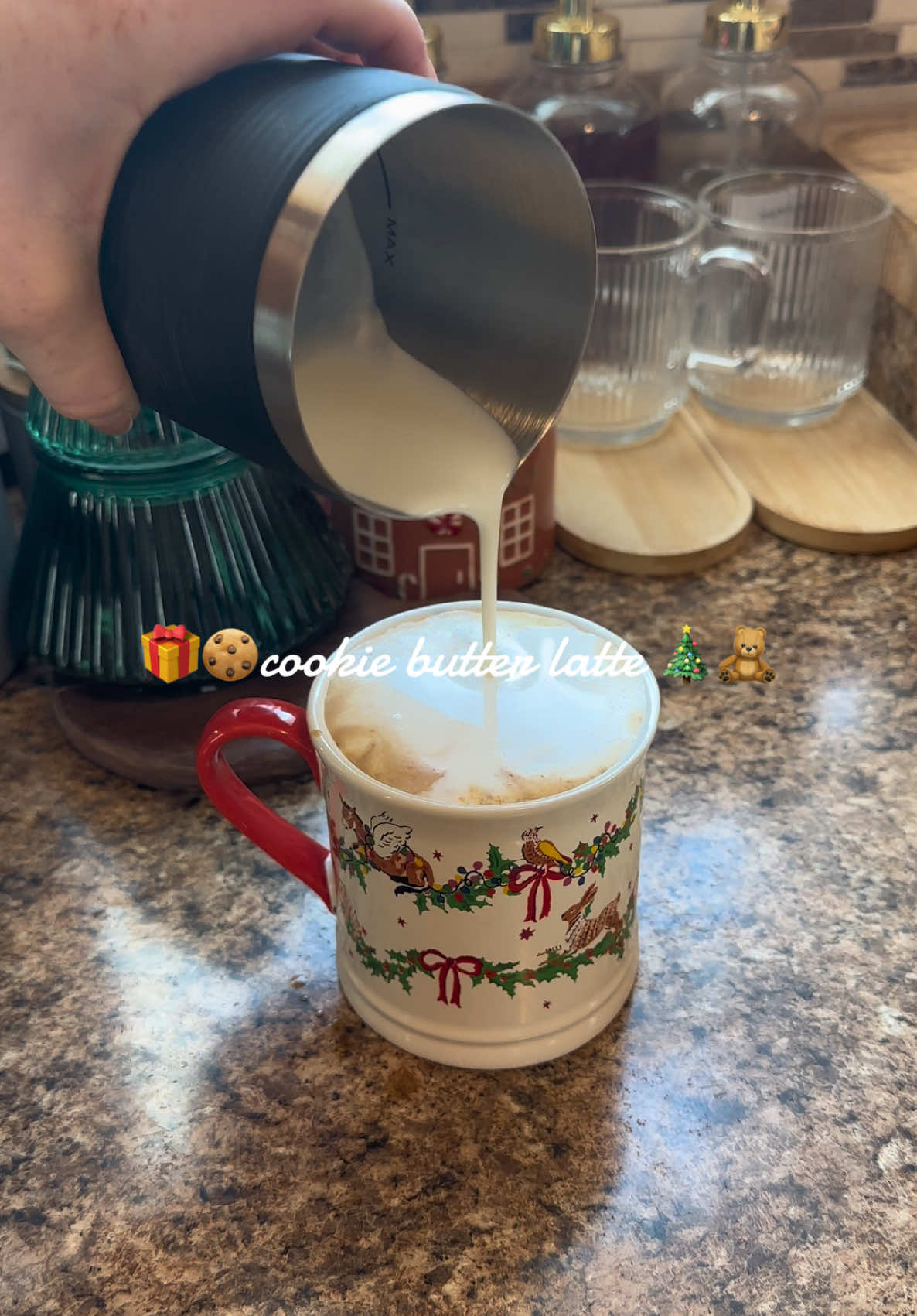 i would take a bath in cookie butter i am obsessed with it #christmas #coffeebar #coffeeathome #cookiebutter #christmasdrinks #fyp #fridaymorning 