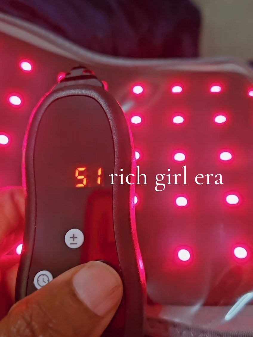 When you feel like you're in your #richgirlera , so you get red light therapy at home. 