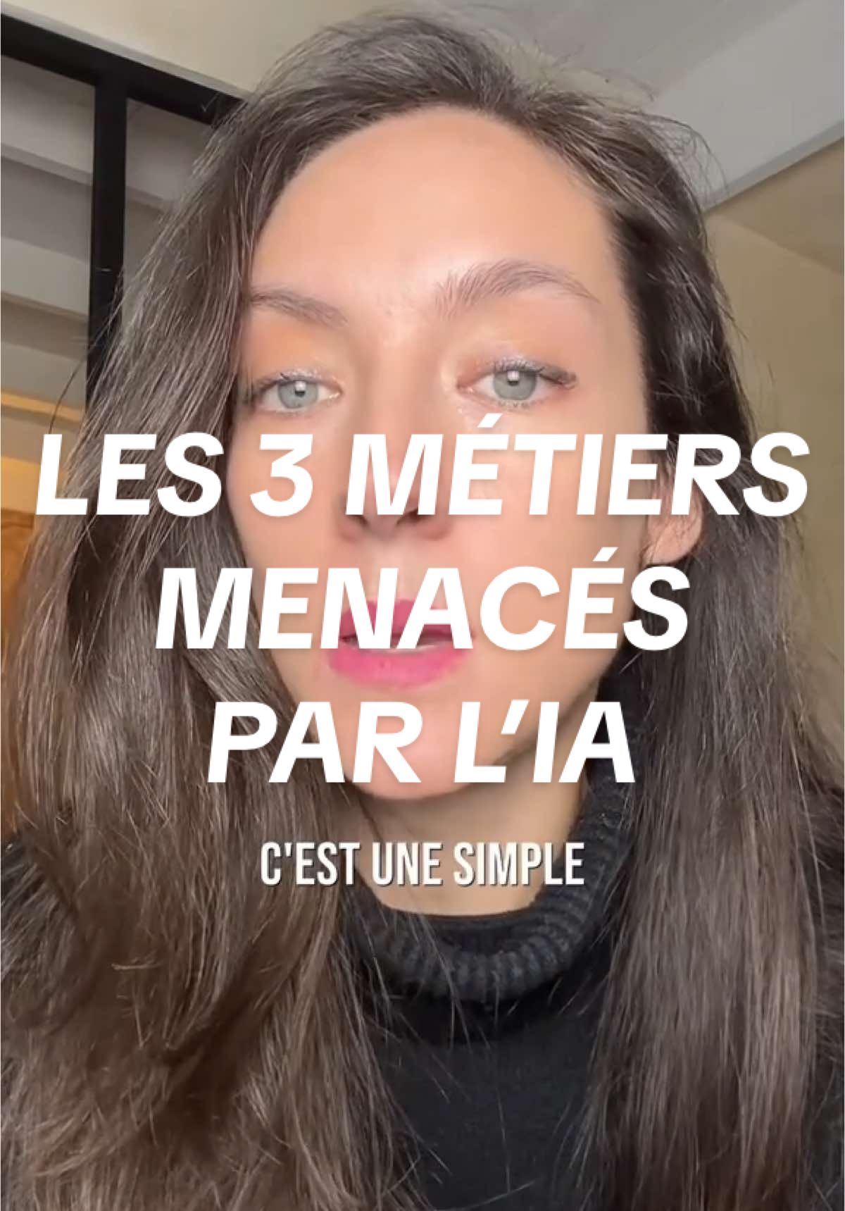 Les 3 emplois menacés par l’IA. Qu’est ce que vous en pensez ? #intelligenceartificielle #ia #chatgpt #automatisation #emploi #chomage