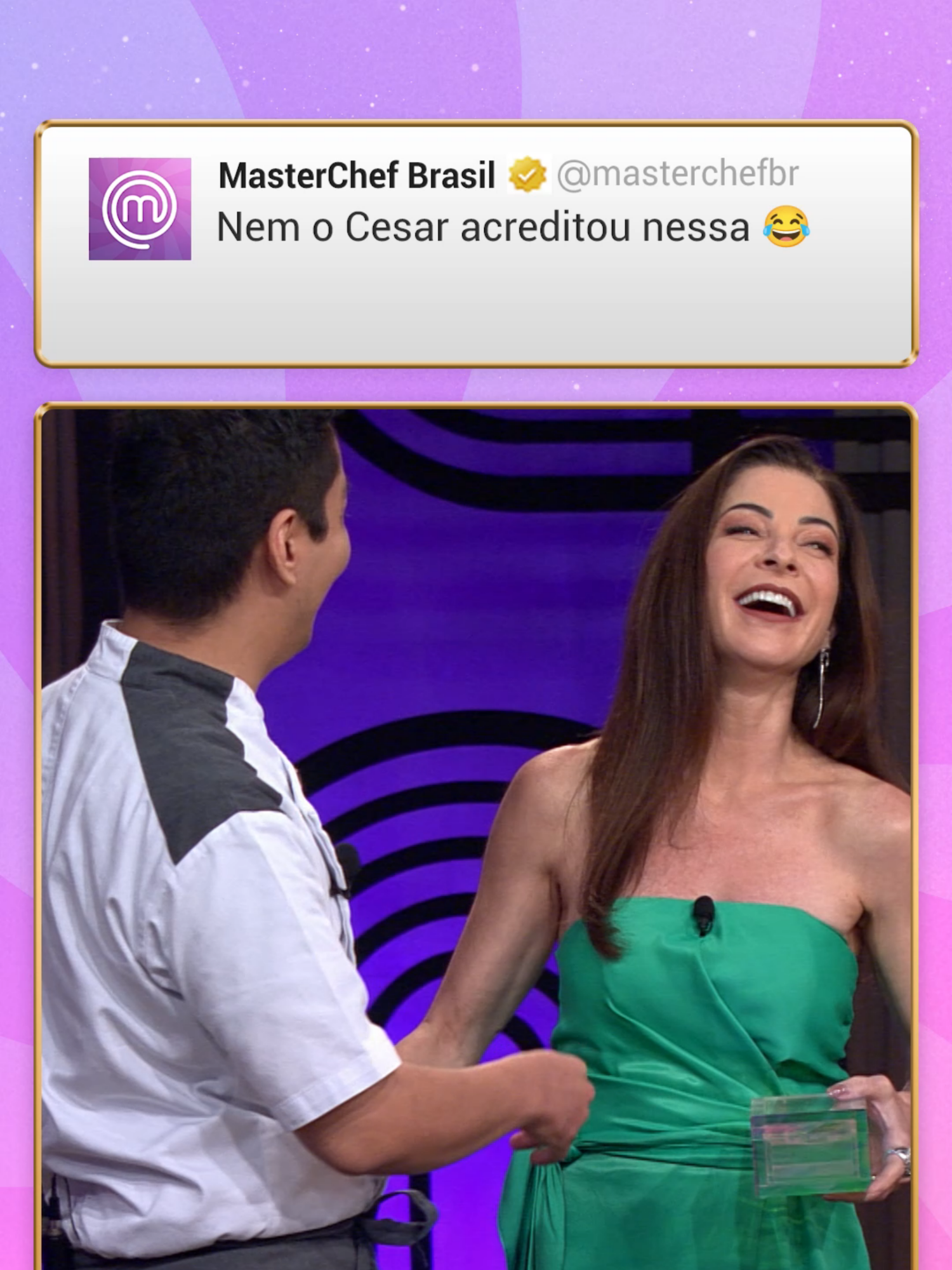 Cesar segue sendo o TERROR da eliminação... mas nem ele acredita 😂 #MasterChefBr