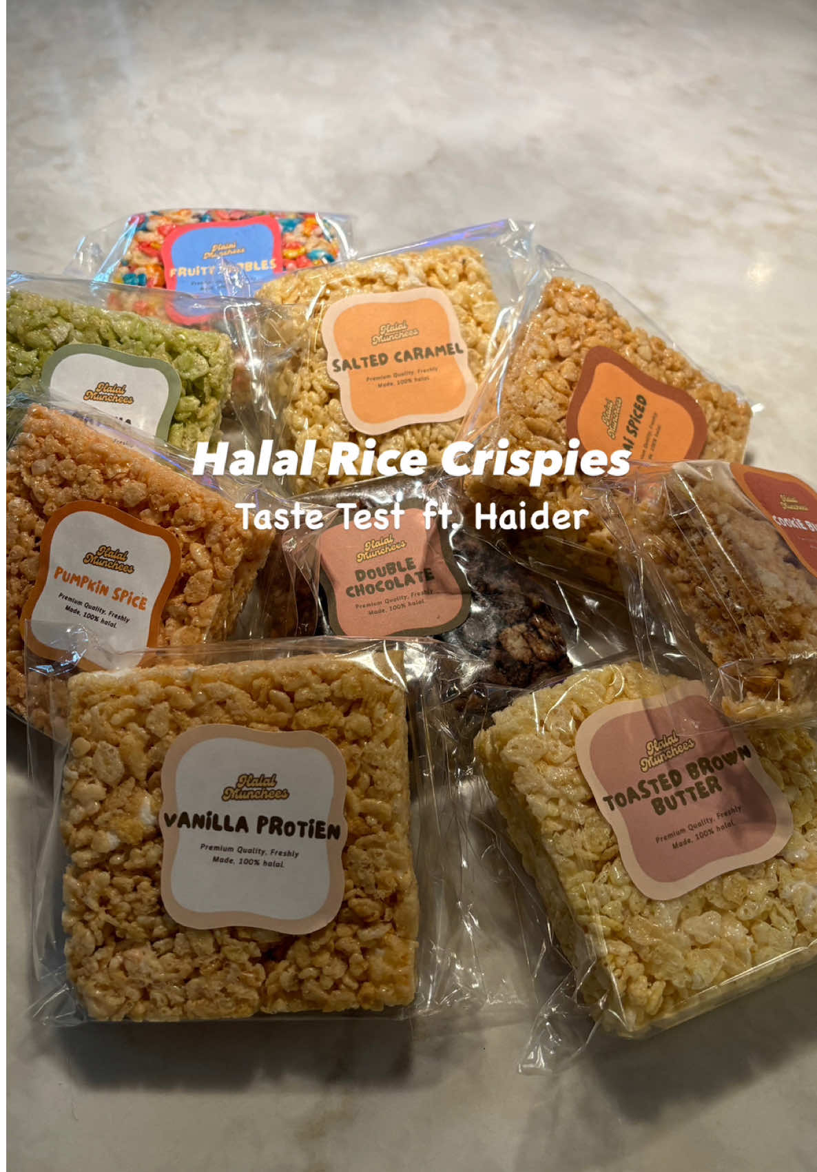 childhood rice crispy dreams come true. @Halal Munchees on IG #houston #sahm #halal #halalsnacks #halalricekrispies #ricekrispytreats #tastetest 