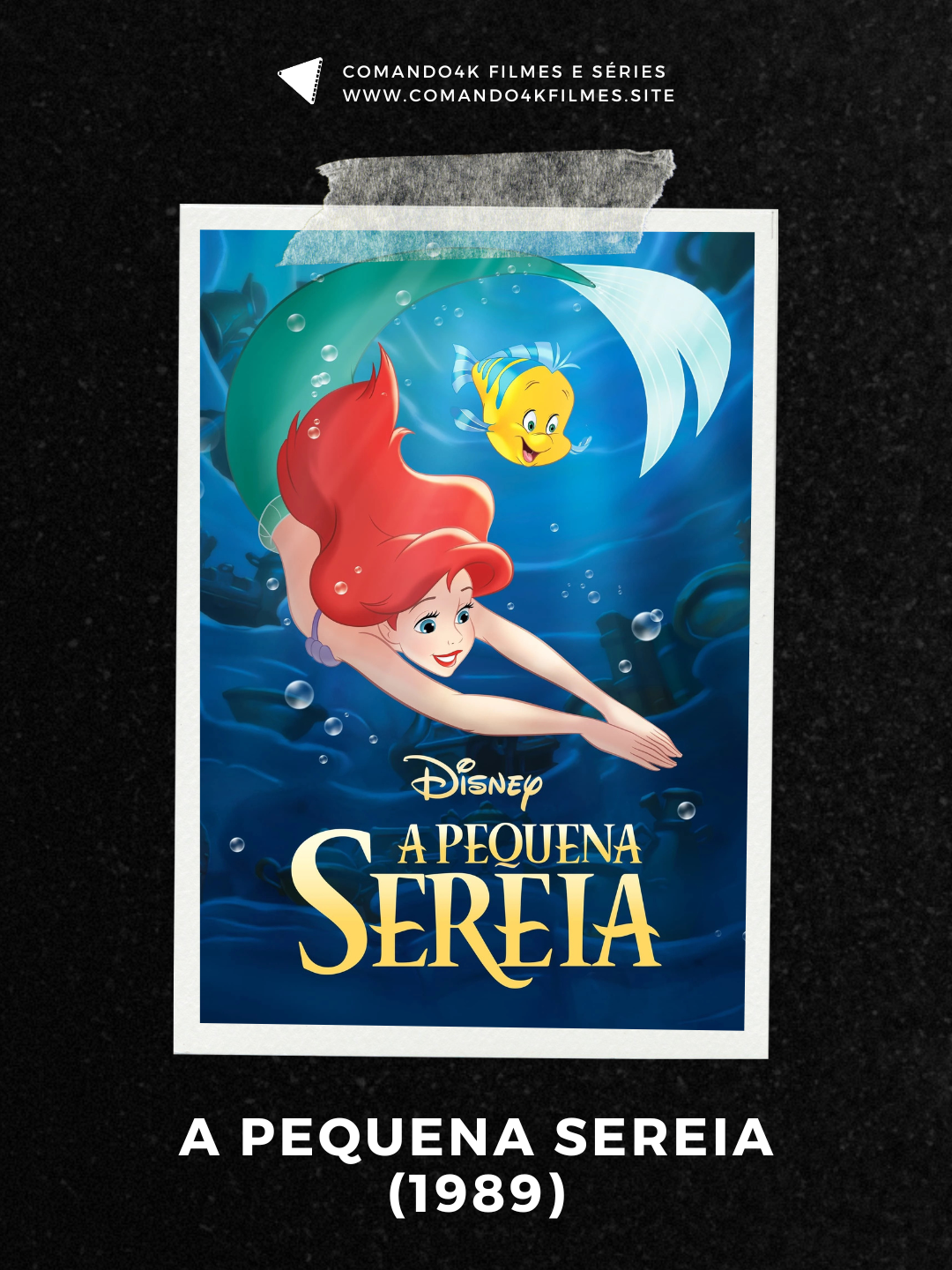 FILME COMPLETO | A Pequena Sereia (1989) 🧜‍♀️🌊 Ariel, uma jovem sereia fascinada pelo mundo humano, faz um perigoso acordo com a bruxa do mar Úrsula para ter pernas e viver na superfície. Uma história mágica sobre coragem, amor e autodescoberta. #filme #desenho #filmecompleto #comando4k #1hora