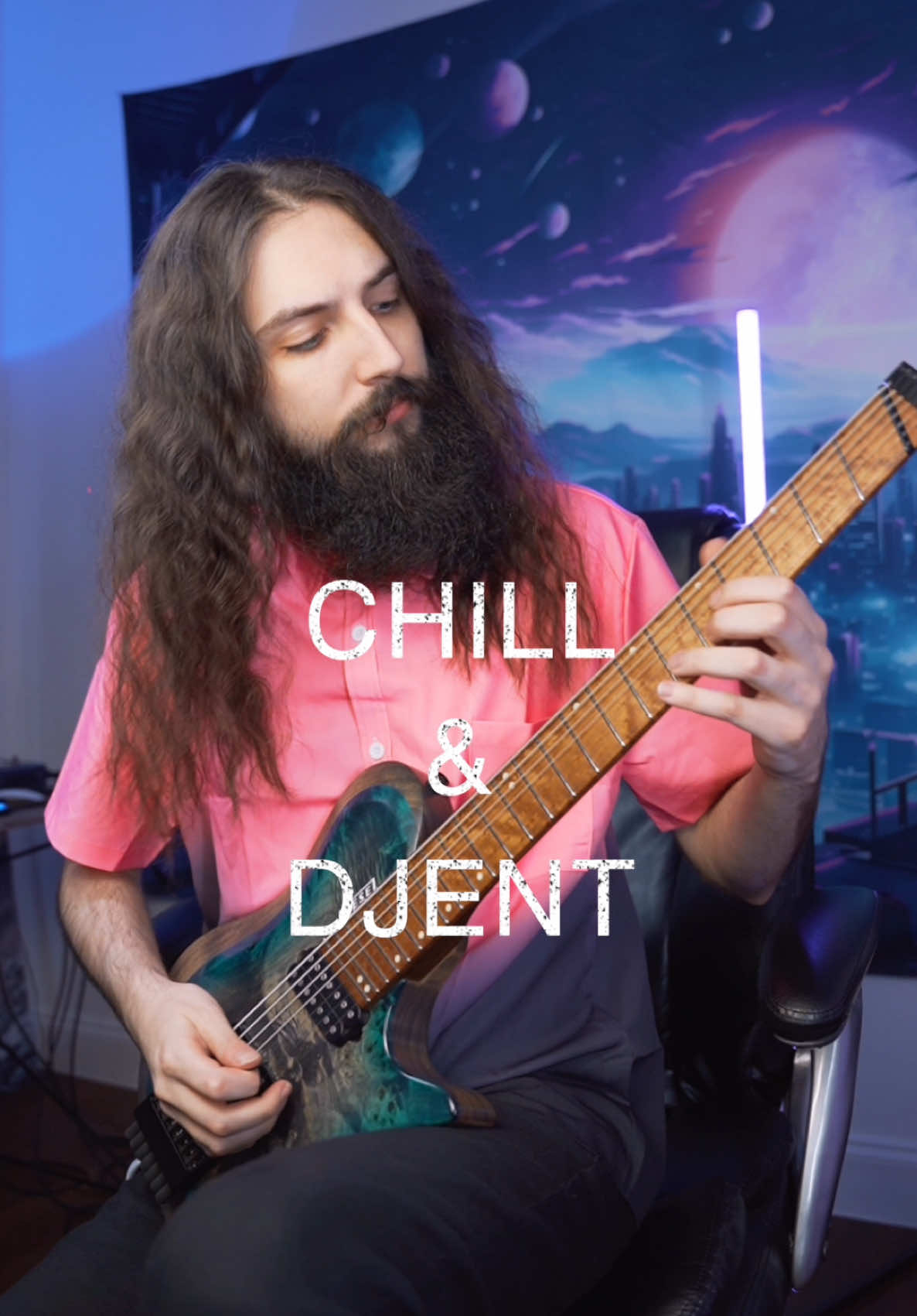 When she invites you over for some Djent and Chill 😮‍💨 Hello friends 👋🏻 I’m back with more Djent riffs… I know, super surprising. Who would have ever guessed 😂 I have nothing profound to say on this post. It’s just a 7 string djent riff in drop E. That’s it. That’s the whole video. Cheers to another week of riffs. Have a great weekend everyone ❤️ #djent #guitartok #guitarist #riffs #rifftok #headlessguitar #7string 