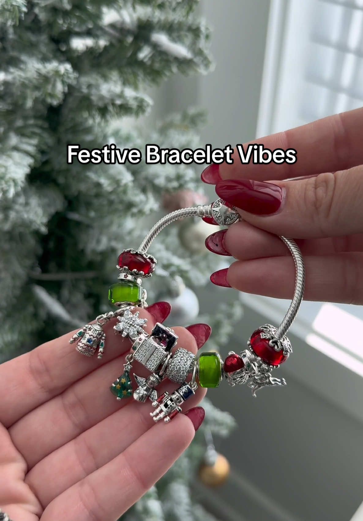 Build a bracelet that will sparkle all holiday season ✨ #jewelry #charmbracelet #christmas #giftideas 