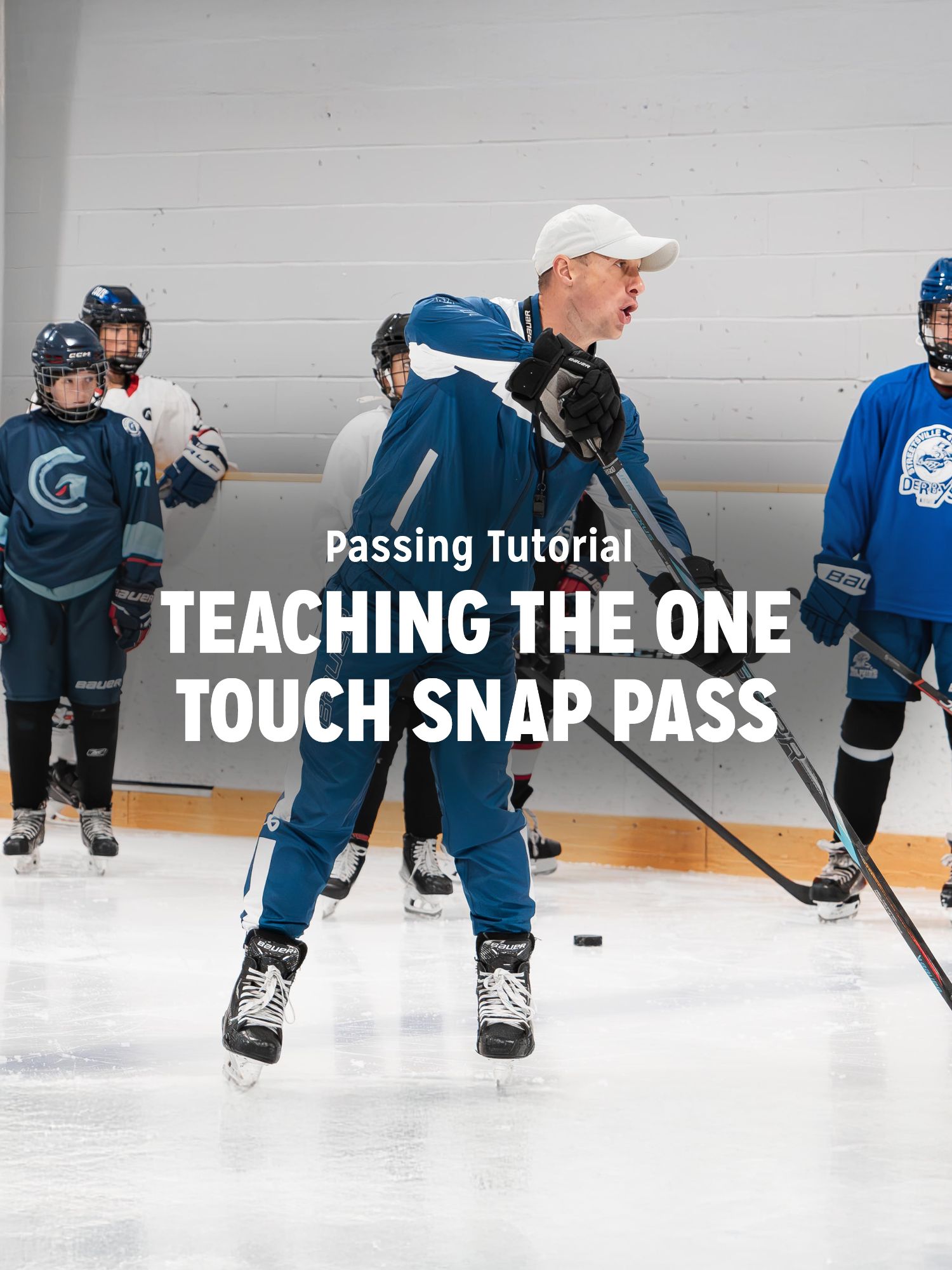 TEACHING THE ONE TOUCH SNAP PASS #stickhandling #skating #agility #coaching #hockeytraining #shooting #deke #passing #stanleycup #itrainhockey #ODR #ice #speed