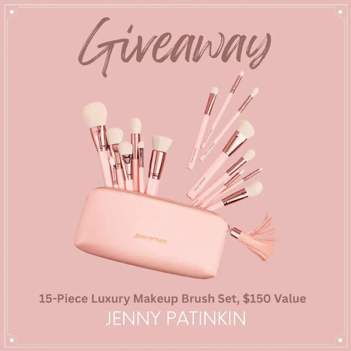 We’re in the holiday spirit over here at Jenny Patinkin so we’re giving away a set of our luxurious and super pretty 15-Piece Makeup Brush Set! 🎁 All of our makeup brushes are made with 2.5x as many bristles as conventional brushes, so they feel soft and luxurious and give an absolutely gorgeous, natural application. 🥰 This set includes every brush youd could need for a full application including a foundation brush, bronzer brush, contour brush, concealer brush, blending brush, highlighter brush, powder brush and lots of eyeshadow and multi-purpose brushes. All brushes can be used with powder or cream makeup and can be easily cleaned with our Luxury Vegan Makeup Brush Soap and/or our Spray Away Instant Makeup Brush Cleaner. This set comes in a lovely and useful pink vegan leather makeup brush case with a chic tasseled zipper pull and is sized to hold some of your other makeup products as well. Value is $150. 🩷 ********************************************** To Enter: • Follow jennypatinkin • Like and save this post • Comment your favorite thing about the holidays and tag up to 6 friends • Get bonus entries for resharing this post or adding it to your story ********************************************** The Rules: • Giveaway closes Monday, Dec 16 at 11:59pm CST. • Winner will be chosen at random and notified via DM. Winner must respond to the DM within 24 hours or another winner will be selected.  • Winner must be 18+ years of age and a US resident. • This giveaway is not sponsored by or affiliated with TikTok in any way. ********************************************** #makeupbrushes #makeupbrushset #brushset  #brushes #makeuplover #beautylover #giftsforher #BeautyGifts #makeupgifts #brushholder 