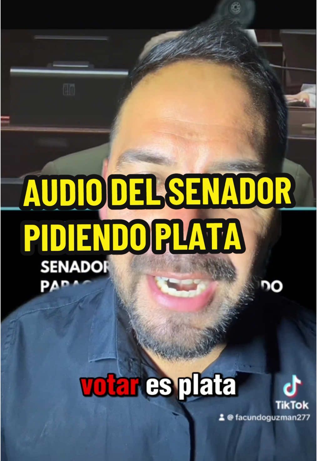 Se filtra una grabacion, en la cual ,el senador  salteño de la libertad avanza , se sincera  y dice que lo que quieren los senadores para votar , es plata, y que hay que aprender a convivir con el sistema. . . . . . . . . . #greenscreen #tendencia #salta #argentina #noticia #viral #tiktok #sinpautas #facundoguzman #parati #romero #senador#plata. 