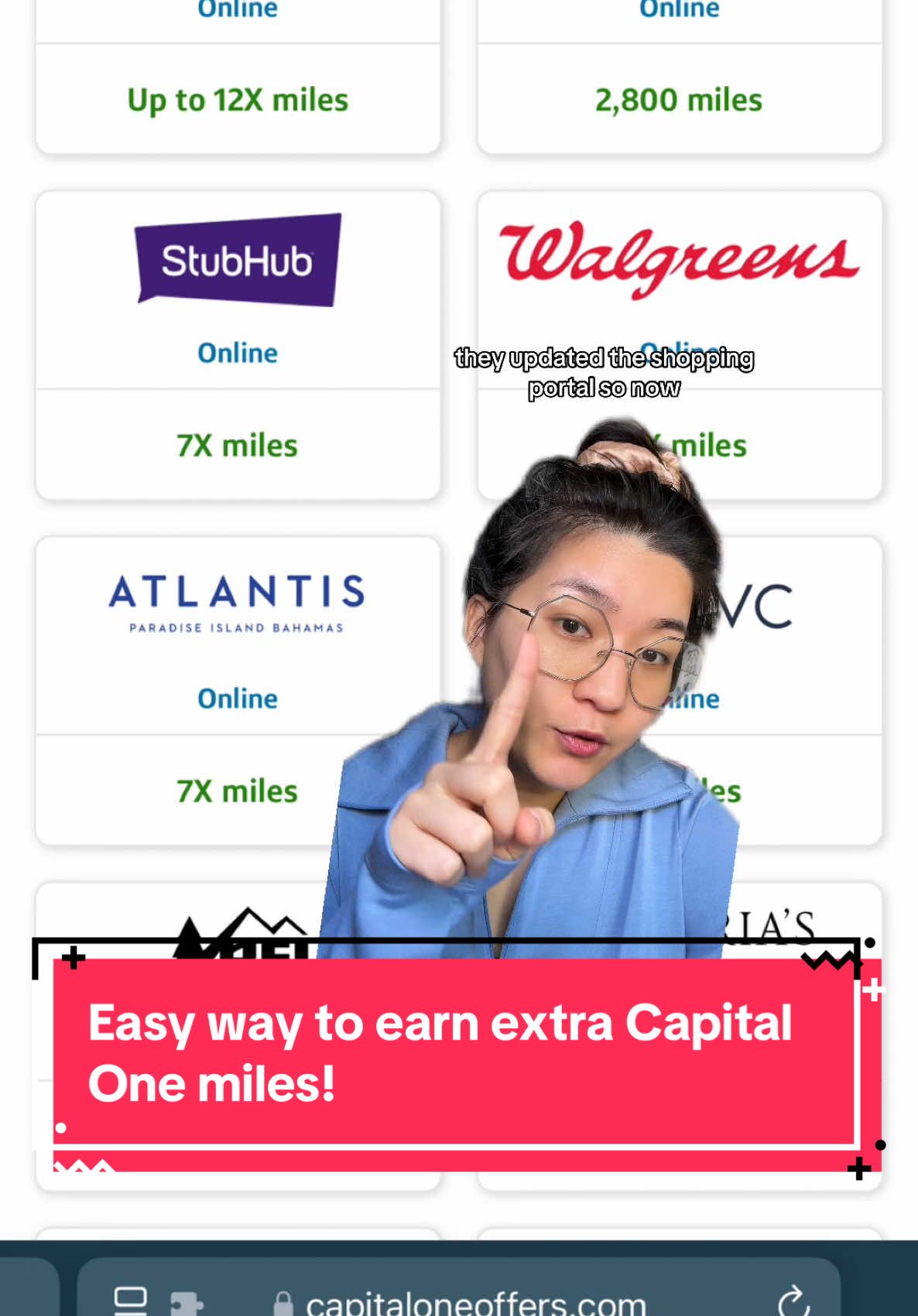 Replying to @MC Here’s how to earn Capital One miles through Shopping Offers, and the BEST way to use your Capital One miles! 🤘🏼 Their Shopping Offers portal now lets you earn miles instead of cashback, which is way more valuable for travels. I’m very excited about this change! ✈️ The best way to use your hard earned credit card points is by transferring them to partnered airlines! You can then book flights directly on the airline’s website using the points you’ve transferred. This is the best way to get the most bucks out of your credit card points 💰 Comment TRANSFER for my step by step guide to transferring your credit card points to travel partners so you can also book flights using your points! ✨ #creditcards #creditcardpoints #travel #traveltips #pointsandmiles #shoppinghacks  #greenscreen 