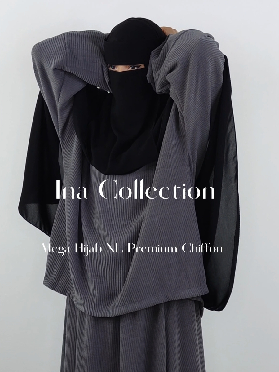 🆕Mega Hijab XL- Smooth Premium Chiffon🆕 🖤Saoudi Niqab. 🖤Arwa Corduroy Skirt Set – Grey ---------------------- The Mega Hijab XL is thoughtfully crafted with ultra-generous dimensions, ensuring comprehensive coverage for the chest, back, and shoulders. Its oversized design makes it an ideal choice for achieving a modest and sophisticated appearance effortlessly. Whether you prefer a loose drape or a more structured look, this hijab provides the versatility to style it as you wish while maintaining a graceful silhouette. ---------------------- You can pair this hijab with a niqab from our collection. Explore our full range of niqabs on our website. www.ina-collection.co.uk/ #abayafashion#abayauk#modestabaya#fyp#foryourpage #abayamuslimah #abayamuslim #khimarlondon ##abayagirl #abayamuslim #muslimwear #abayaoutfit #hijab#hijabfashioninspiration #khimarfashion#eidmubarak #niqab #niqabeyes #niqabfashion #muslimahniqabis #fashionniqab #niqabstyle #ukniqab #ukhtyniqabis #islamclothing #jilbeb #modestfashion #modesty #khimardaily#niqabeat #niqabeating