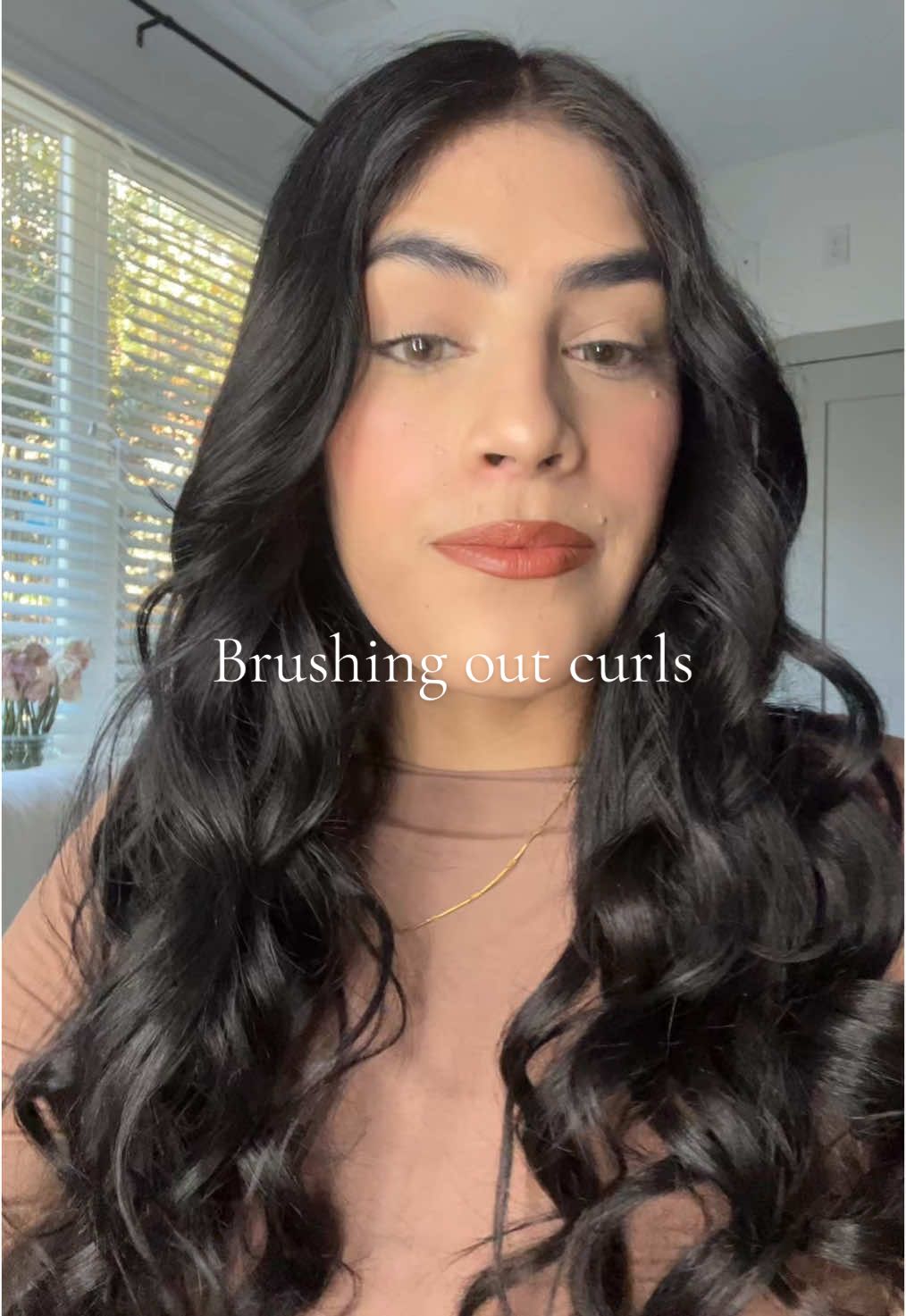 I always get scared brushing them out is gonna undo them 🥲 #curls #curlinghair #curlingwand #conair #hairstyle #curlyhair #fypシ 