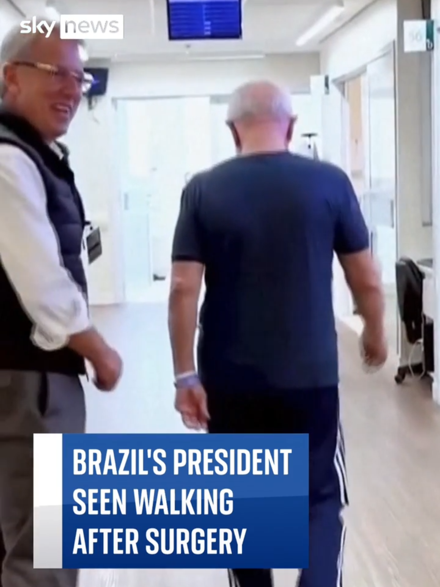 #PresidentLula of #Brazil, 79, has shared footage of him walking after a procedure for a type of slow bleeding that resulted from a fall at home #Fyp #Sky #WorldNews