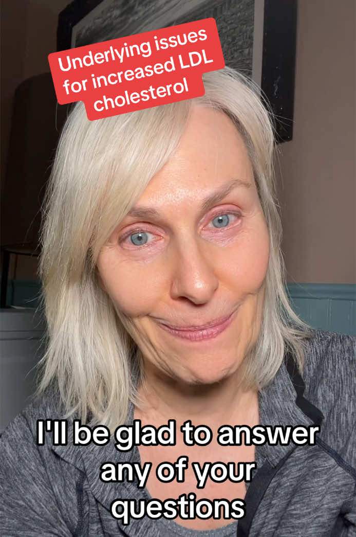 Lots of questions coming in about what are the underlying issues that could cause high total or high LDL cholesterol. There is a laundry list and I will just list off the ones that I can remember here: high blood pressure, sugar, issues, pre-diabetes, insulin resistance, metabolic syndrome, diabetes, oral, DNA, viruses, bacteria, and yeast in the mouth, Calcification in the carotid artery, calcification in the heart, and enlarged aorta, low vitamin D levels, low, omega-3 levels, inflammation, high levels of ApoB which is the most dangerous form of cholesterol and elevated levels of Lp(a). This is just part of the list. If you have any of these issues or are concerned about any of these issues, I would highly recommend talking to your doctor about doing not only a metabolic bloodwork panel and basic lipid blood work panel, but including an advanced cardio, lipid panel and testing for those things that might be additional concerns you have. Reach out with any questions and follow me for more information. #myjourney #cholesterol #highcholesterol #hearthealth #HDL #ldl #genetics #gene #healthyheart #workout #StressRelief #stress #advocate #trigliceridos #omega3 #bloodwork #walk #exercise #vitamind #health 