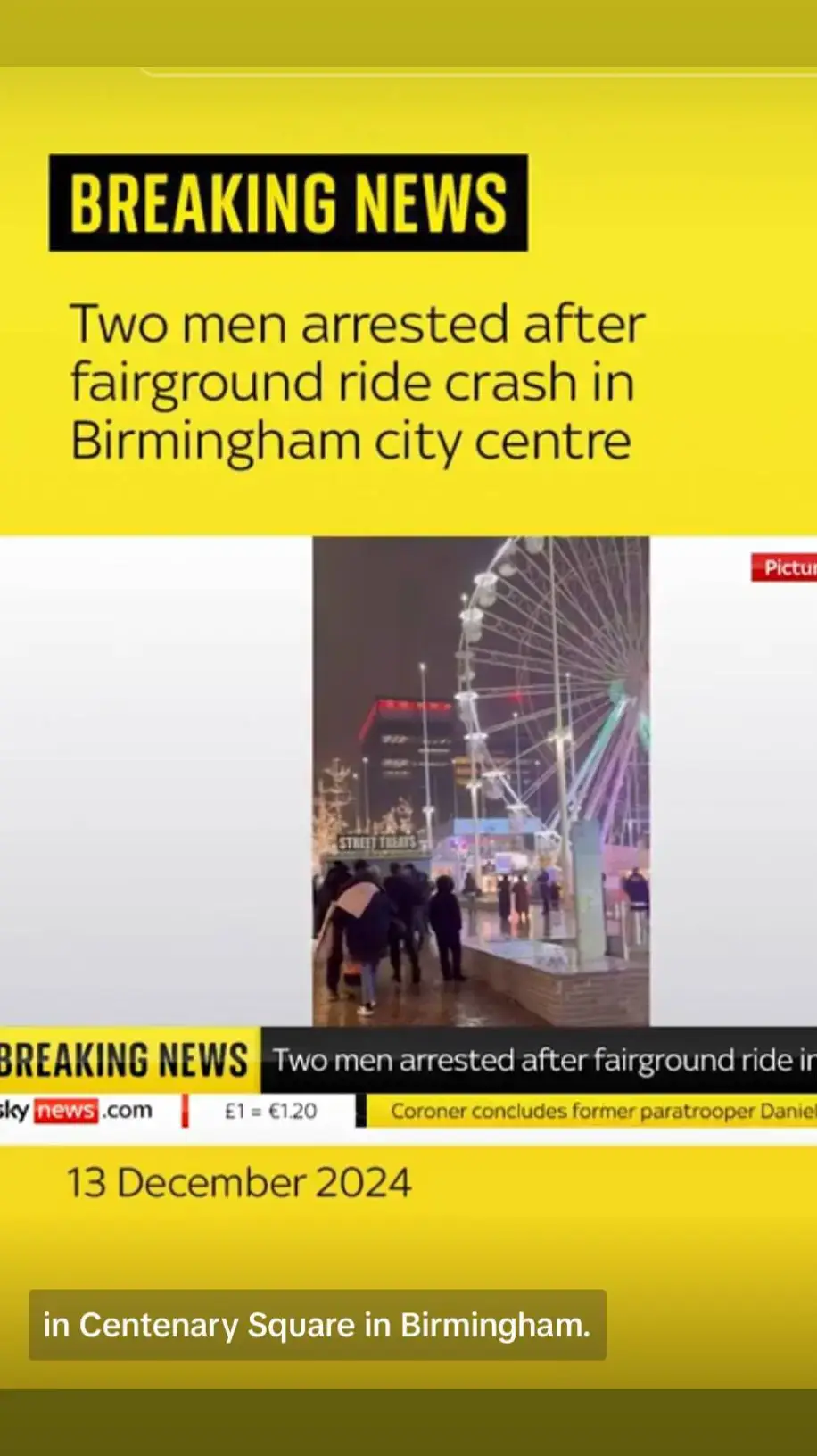 Two men have been arrested after a #fairgroundride 