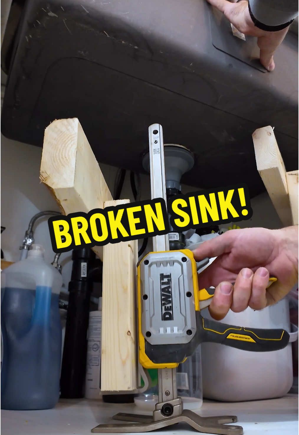 How to fix your undermount sink! #DIY #homeimprovement #Home #howto #diyrepair #repair @DEWALT 