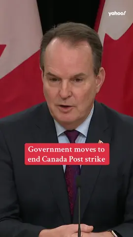 Federal Labour Minister Steven Mackinnon announced the government is moving to end the nearly month-long Canada Post strike saying the Crown corporation and union are clearly at an impasse. #news #yahoo #canada #newstoday #politics #protest #fyp 