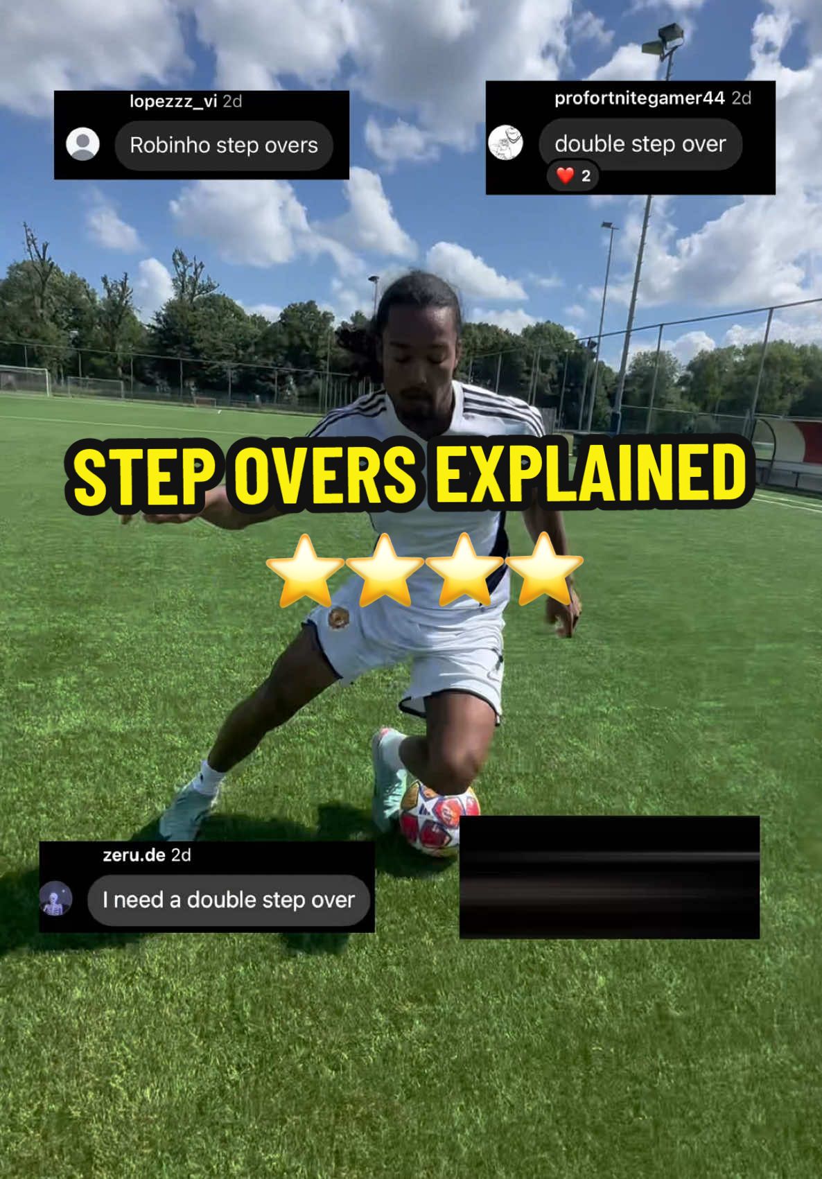 Step over tutorial ⭐️⭐️⭐️⭐️| FREE Community in bio🛎️🤩 #tyrellball #fyp #viral #viralskills #hardskills #voorjou #footballtiktok #stepover #stepovers 