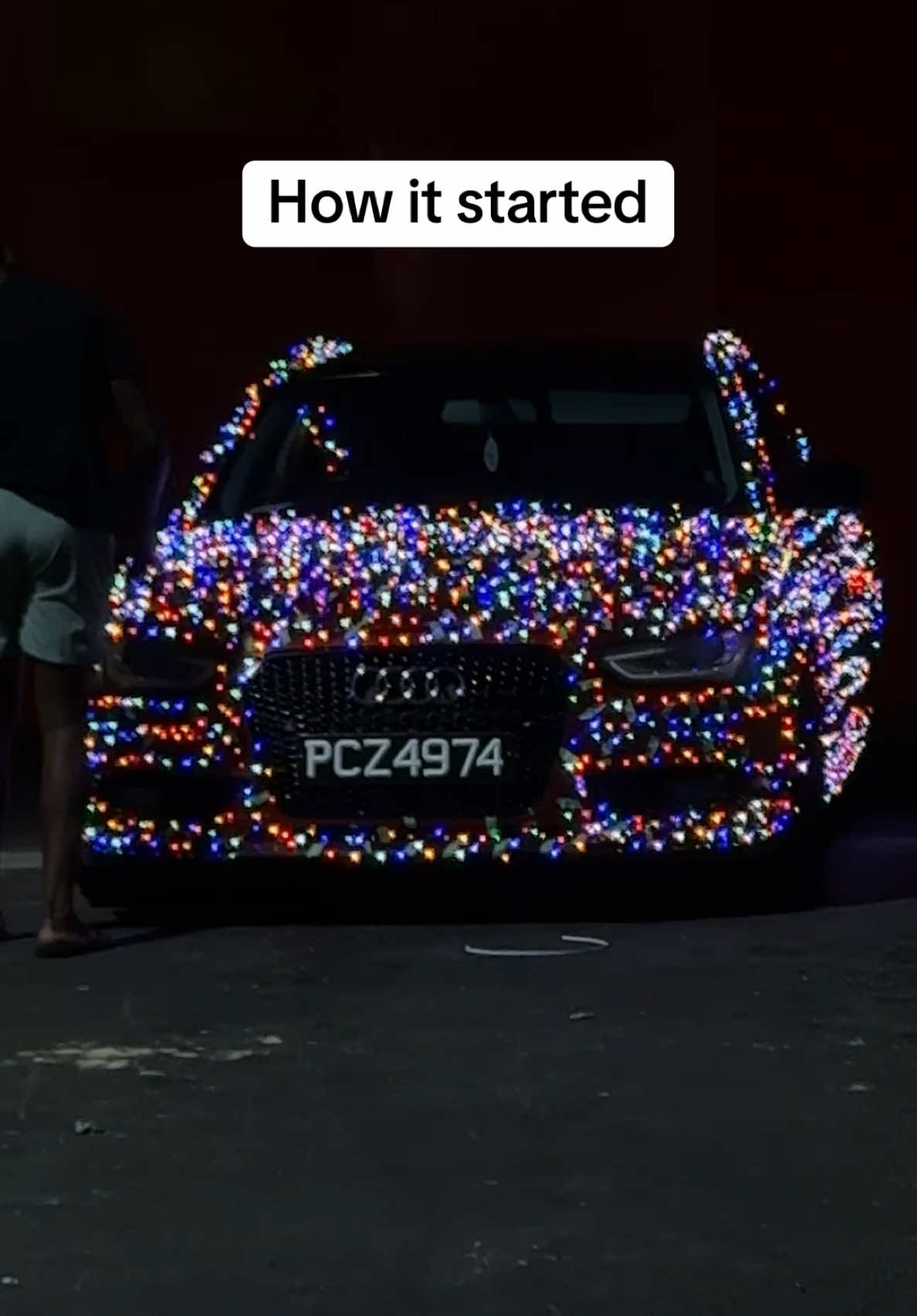 Anybody have some Goo Gone I could borrow? 😭  #christmaslights #audi 