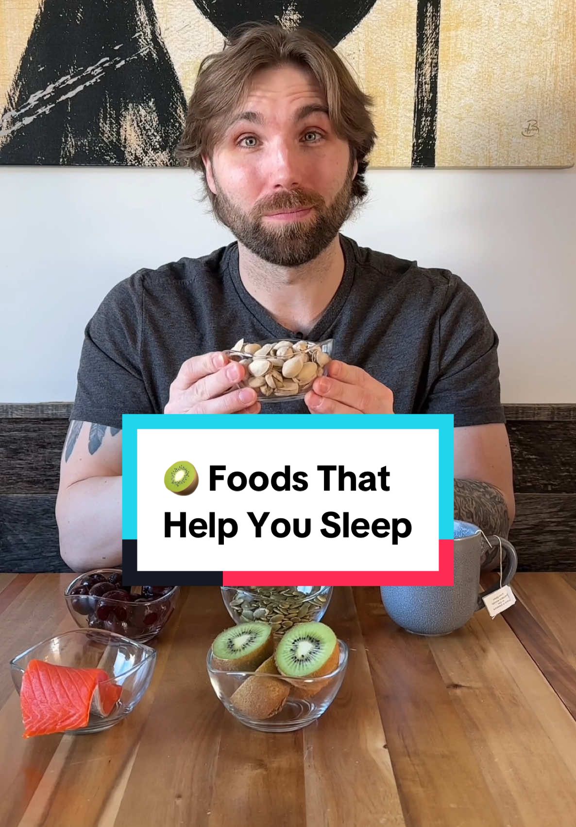 🥝 Foods That Help You Sleep    🛌 Everything can impact your sleep for better or worse. From what we drink and eat to what we are exposed to during the day, sleep is always impacted by so many external factors.    #sleep #sleepy #sleepwell 