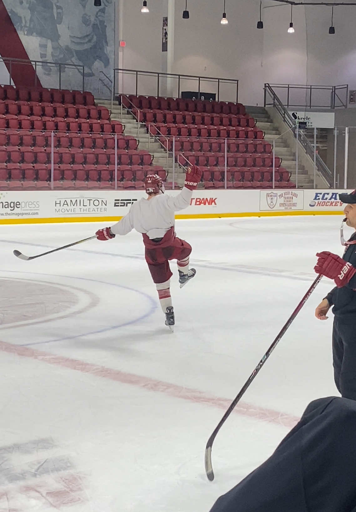 holding space for this shootout  💚💗 #GoGate  _______________________________ #fyp #colgatehockey #colgate #hockey #collegehockey #ncaahockey #ecac #ecachockey #hockeyboys #hockeytok #goal #shootout #goalie #practice #wicked #wickedmovie #defyinggravity #holdingspace #elphaba #glinda 