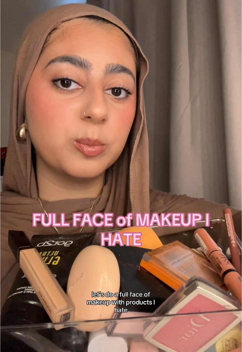 I have beef w these products 🥲 #makeup #hijabi #hijabitiktok 