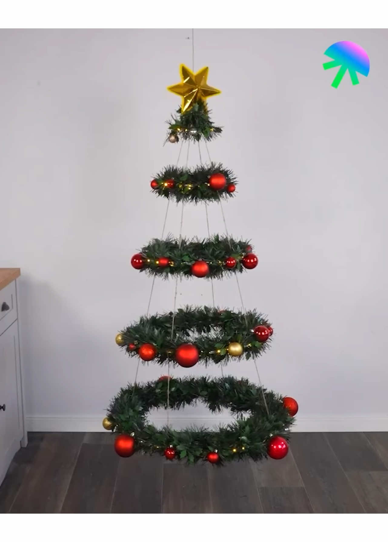 Cardboard rings christmas tree #easy #hand #manualidades #hanmade #christmas #navidad #tree #usa🇺🇸 #france #parati #fyp #LIVEReason #LIVEIncentiveProgram #PaidPartnership 