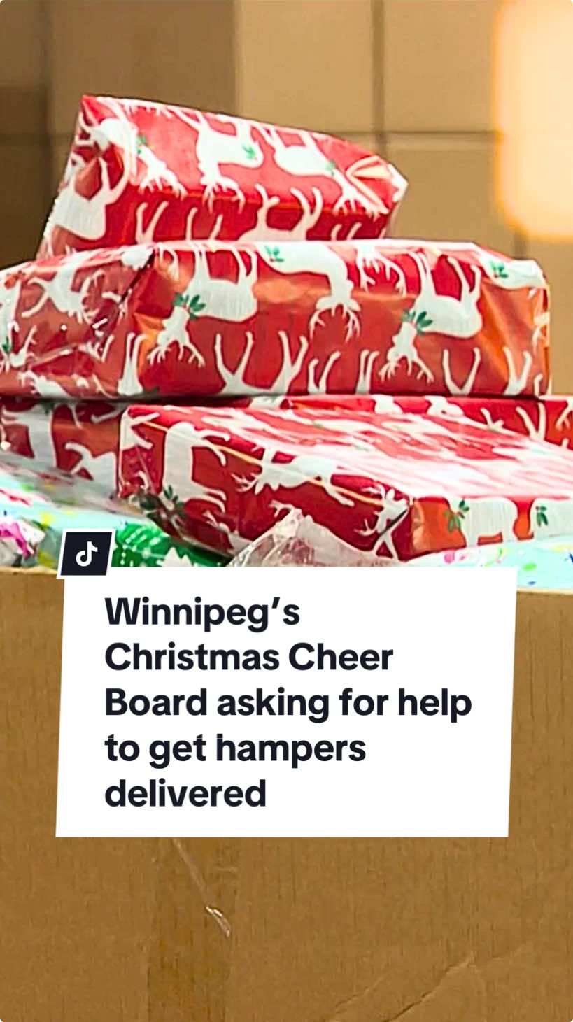 With Christmas less than two weeks away, the Christmas Cheer Board of Winnipeg is asking for help to get thousands of hampers delivered to people across the city. Shawna Bell, the board's executive director, says they still have more than 10,000 hampers in their warehouse that need to be delivered to families in need. Bell says anyone with a vehicle who is willing to spare some time can drop by the warehouse at 895 Century St. to help them with deliveries #Manitoba #Winnipeg #MB #Christmas 