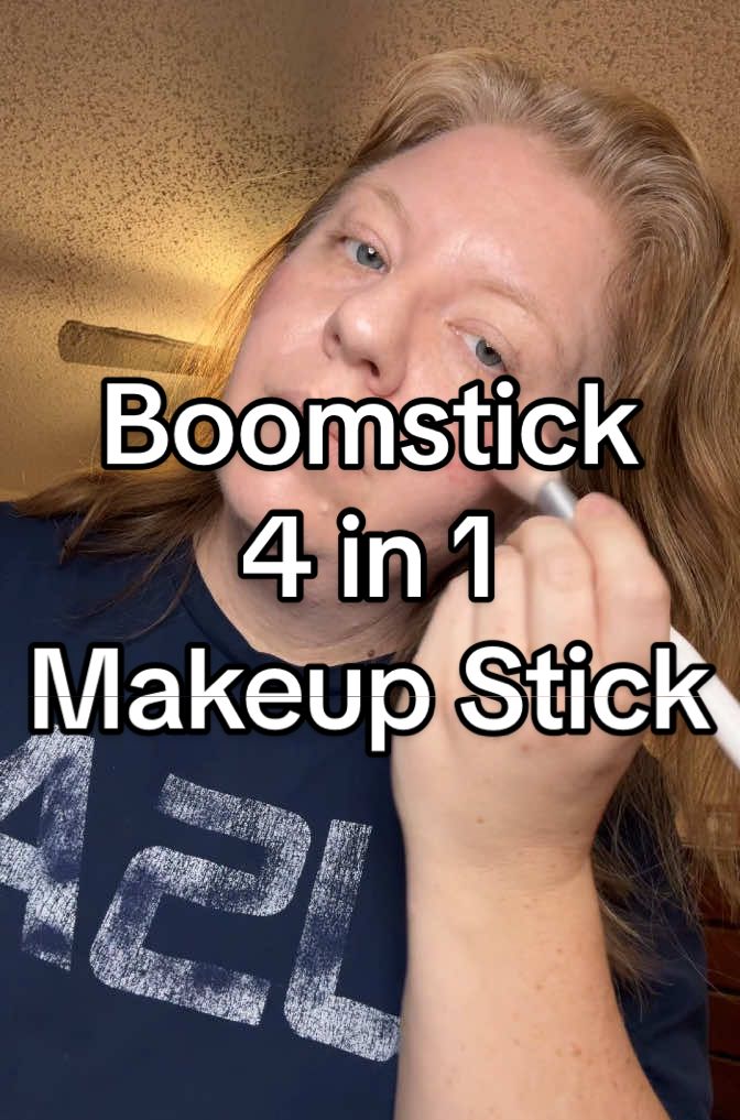 A bronzer, blush, and lip in one…and the color actually works for all of them.🤯 #boomstick #makeupstick #blush #bronzer #contour #lipstick #easymakeup #makeuptok #MakeupRoutine 