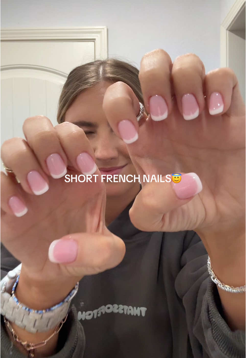 FRENCHIESSS love short french square nails!!! #manicure #shortfrenchnails #french #frenchtip #frenchtipnails #nails #nailday #nailvlog #nailtransition #cleangirlnails #cleannails #classy #chic #ellegant #timeless #classynails #chicnails #fyp #foryou #foryoupage @enewton design 