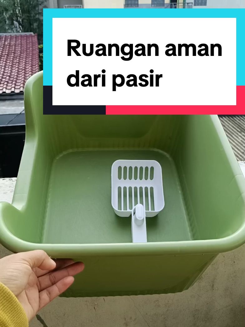 Litter box Extra besar dan keset pasir.Perlengkapannanabul supaya ruangan tetap bersih.#kochira #keset #kesetpasir #letterbox #litterboxkucing 