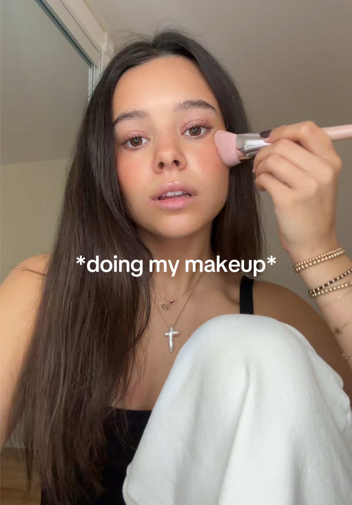 And all you have on is mascara and blush 🤣🤣
