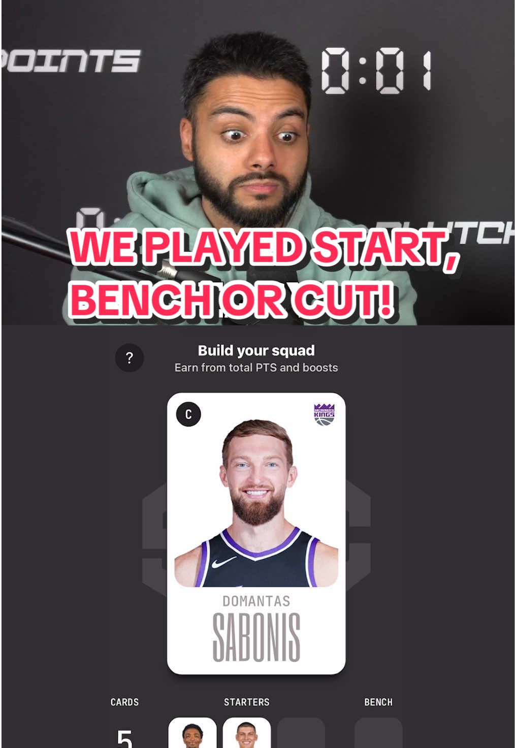Search ‘SBC ClutchPoints’ to play today! #NBA #basketball #startbenchcut 