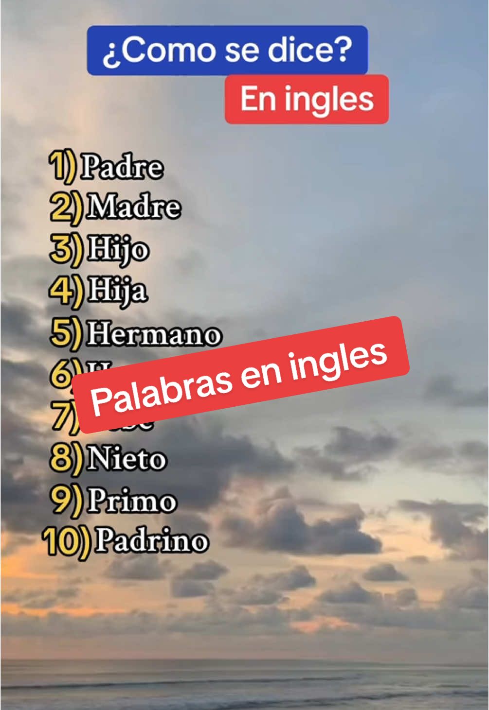 Palabras en ingles #ingles #inglesfacil #inglesrapido #inglesamericano 