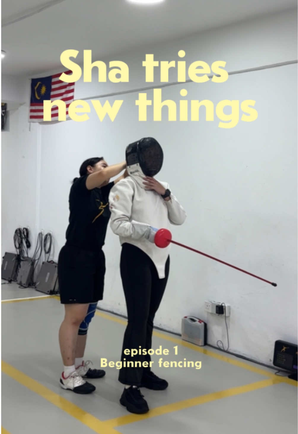 Sha tries new things,  Episode 1 : Beginner Fencing 🤺 #fencing #Fitness #martialarts 