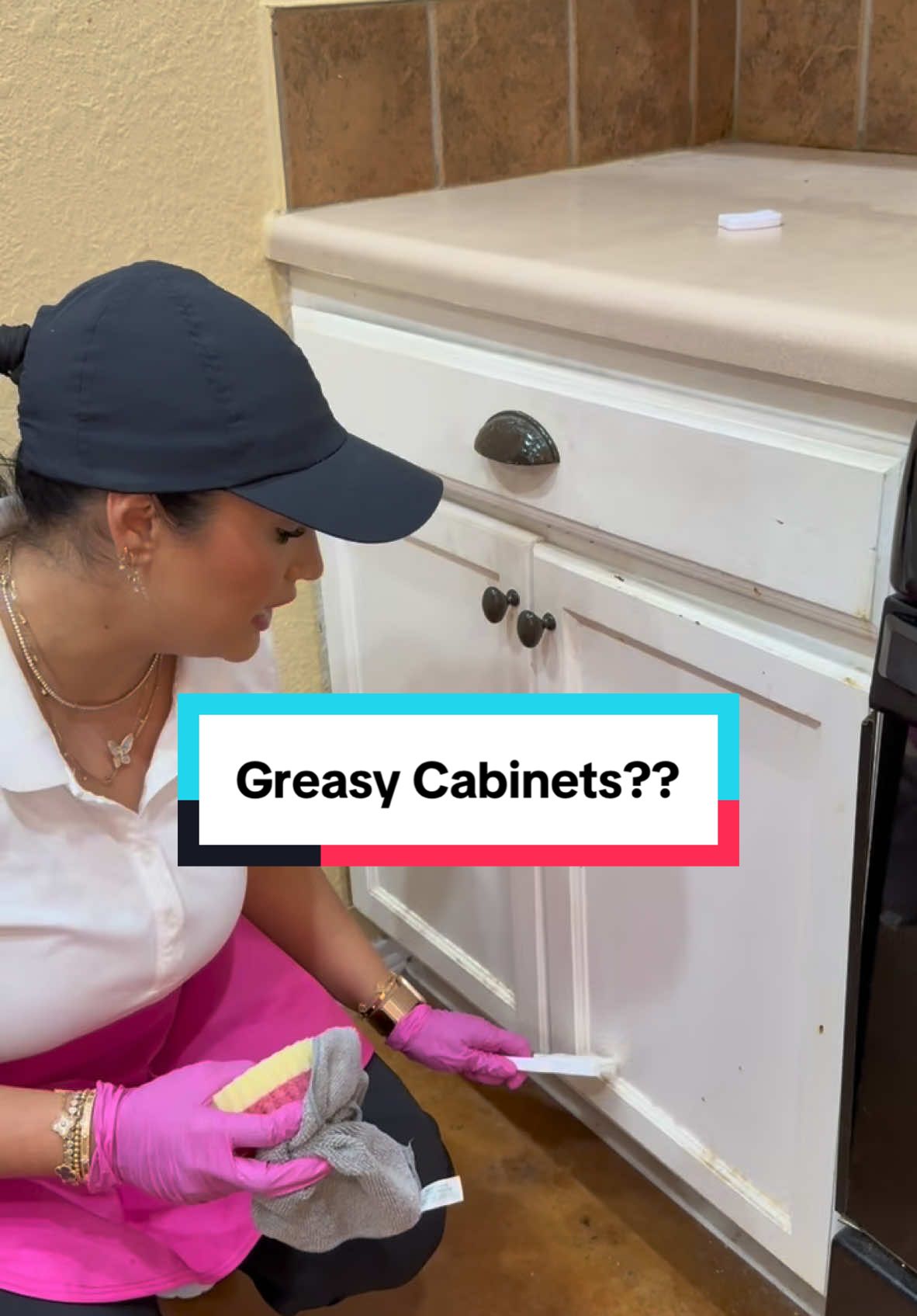 How do you clean your cabinets? What do you use? I used @Scrub Daddy Scrub Babies and my tiny little brushes and Dawn Degreaser! #clean #howto #trending #kitchen #cabinets #cleaning #CleanTok #greasy 