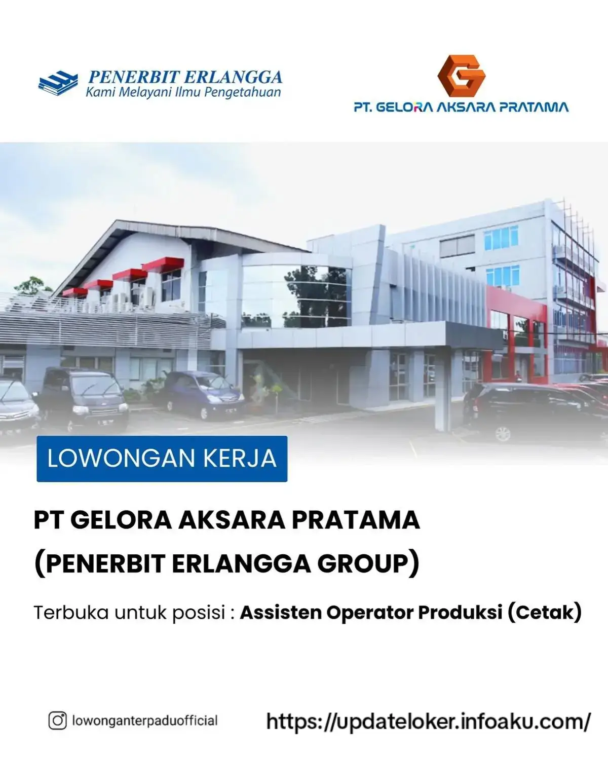 Loker Terbaru Penerbit Erlangga ##fyp #loker2024 #ptgeloraaksarapratama  #lowonganpekerjaan2024 #lokerterbaru #lokerterbaru2024  #lokerindonesia2024 #fypppppppppppppp 