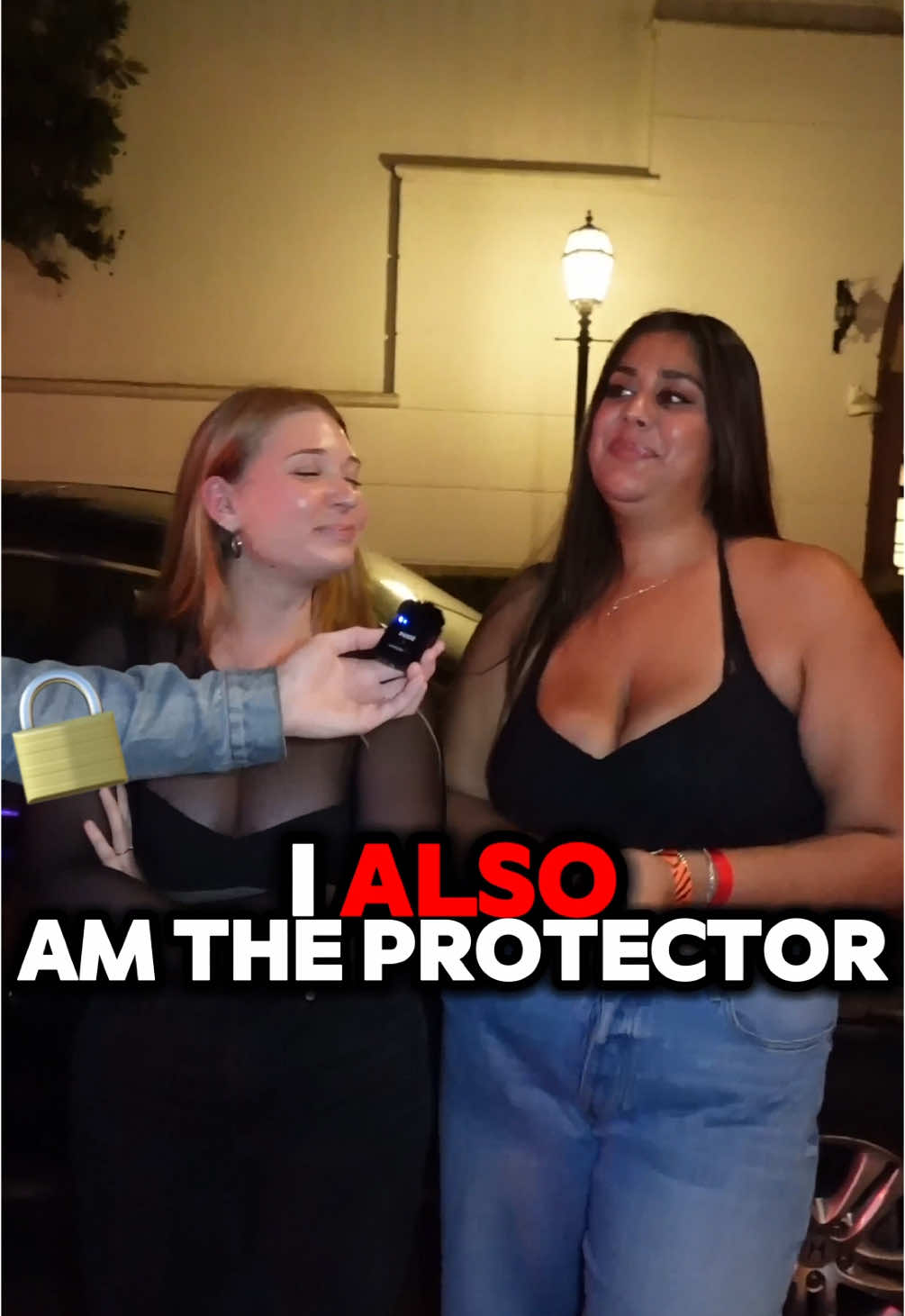 Shes the protector 💪 #ucsb #fyp #ucsantabarbara #santabarbara #streetinterview #interview  #rizz #delplaya #deltopia #college #collegelife  #advice