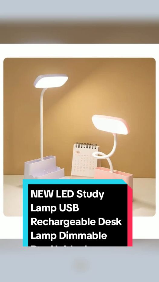 NEW LED Study Lamp USB Rechargeable Desk Lamp Dimmable Pen Holder Lamp Shade Study Night Lamp under ₱150 pesos! Don't miss out! Tap the link below! #studylamp #TikTokShop #TikTokFashion #tiktokaffiliate #tiktokph #tiktokfinds #LearnOnTikTok 