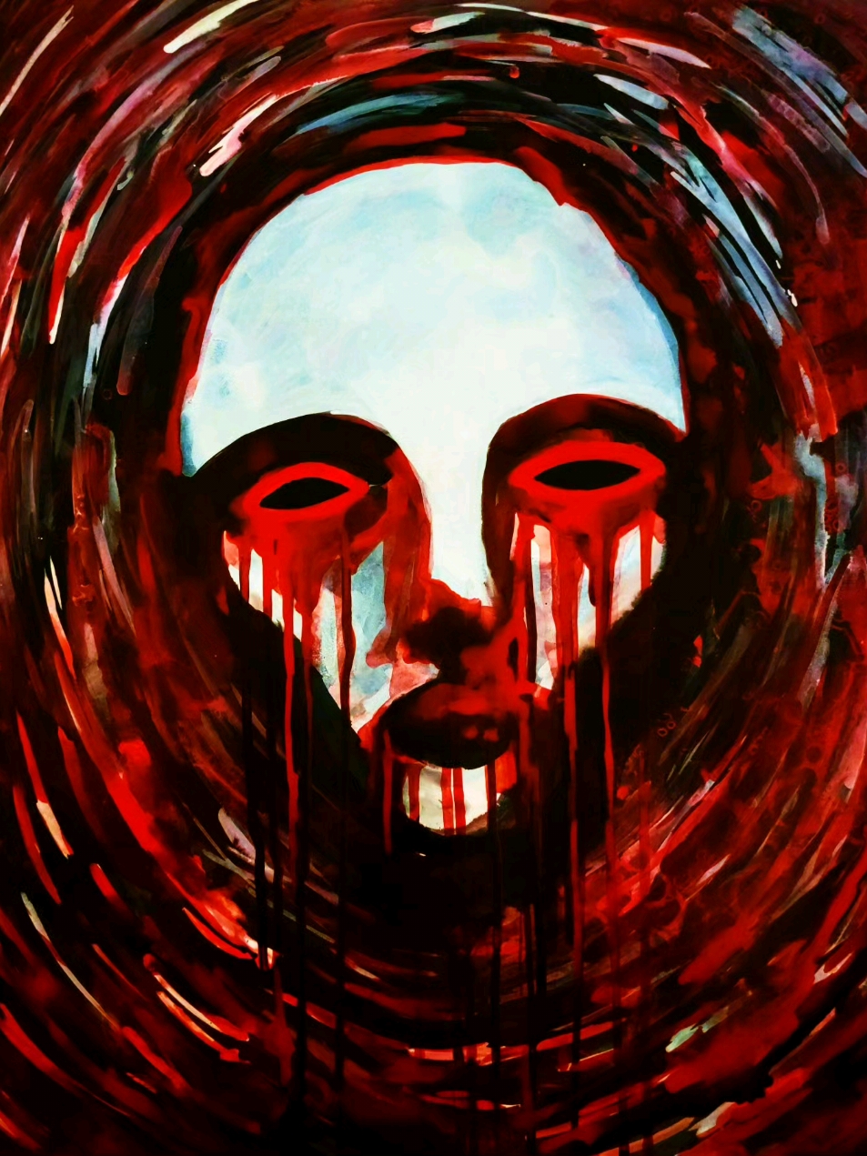 broken... #macabreart #darkexpressionism #darkart #arttok #painting #creepyart #weirdart 