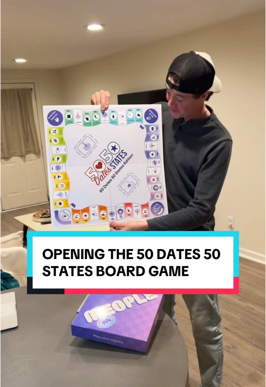 This is INSANE 😳 @Meople Games #50Dates50States #boardgames #games #GameNight #unboxing 