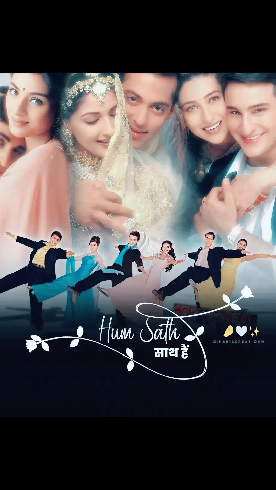 disini Salman Khan cute bgt😄😄 saif pun imut sekali🥰#bollywoodsong #humsaathsaathhain #foryoupage 