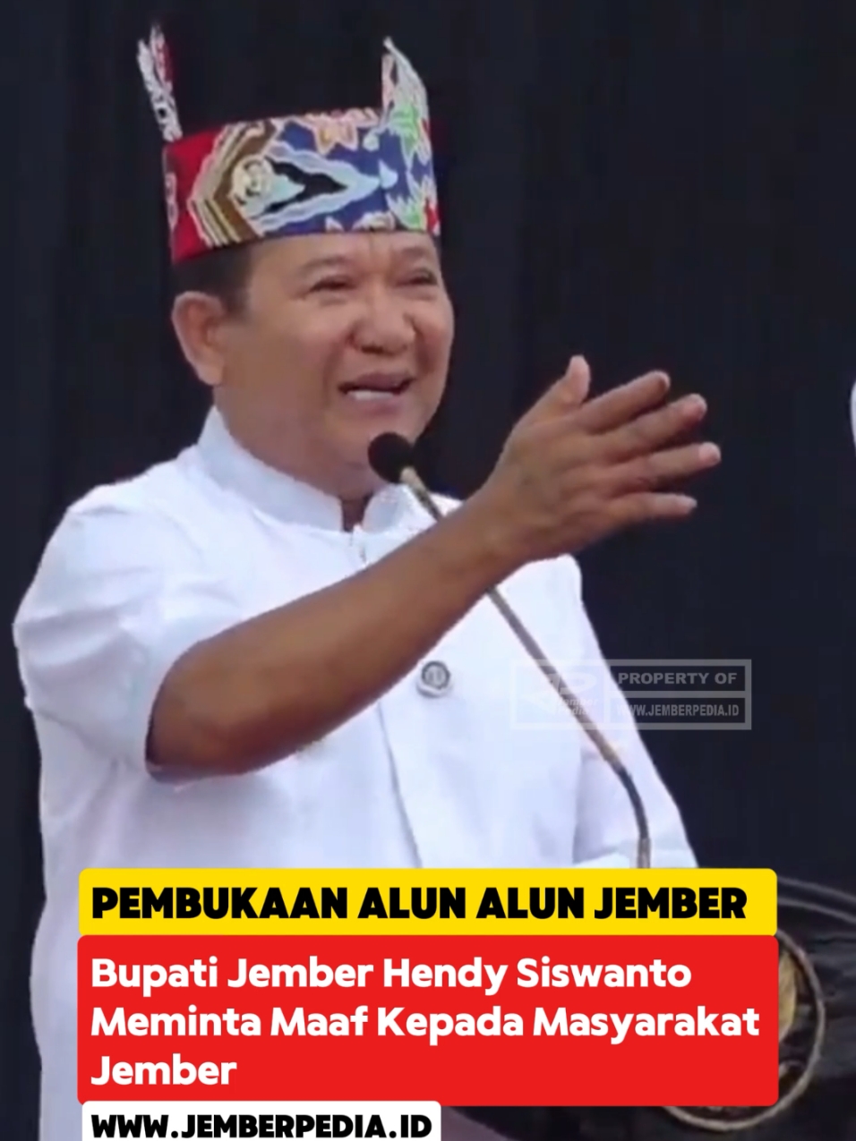 Bupati Jember Hendy Siswanto Meminta Maaf Kepada Masyarakat Jember #launching #opening #pembukaan #alunalun #alunalunjember #jember #jemberpedia #infowargajember #beranda #fyp #fouryoupage #viral #xyzbca 