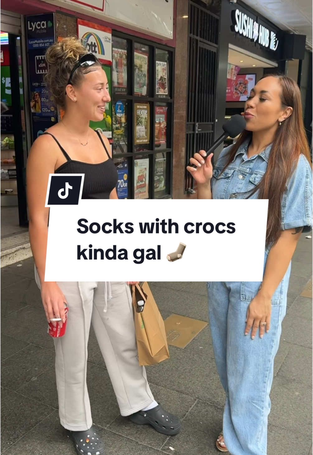 Socks with crocs kinda gal 