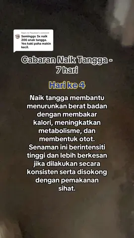 Replying to @Peqaboo hari ke 4💪🏻 #misiraya2025 #cabaran7harinaiktangga #naiktangga #briskwalk #sihatdancantik #senam #sihatitunikmat #kebaikanbriskwalk #nakkurus #jagamakan #kawalportion #tipssihatlelakiwanita #sihatitumahal