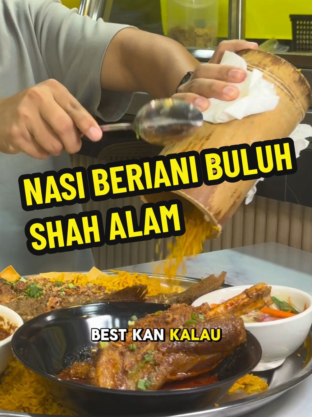 Nasi Beriani Buluh paling sedap dah sampai shah alam. Korang wajib datang try kt sini. Apa tggu lagi gaisss. Jommmmmm serbu.  @nasiberianibuluh  Seksyen 7 Shah Alam #berianibuluh #nasiberiani #nasiberianilambshank #lambshank 