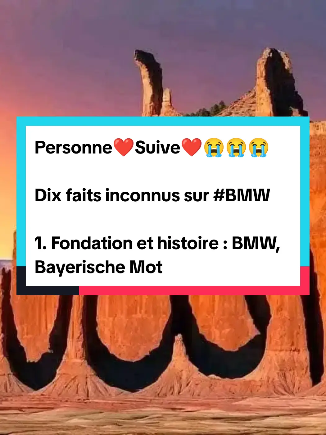 Personne❤️Suive❤️😭😭😭 Dix faits inconnus sur #BMW  1. Fondation et histoire : BMW, Bayerische Motoren Werke AG, a été fondée en 1916 à Munich, en Allemagne, produisant initialement des moteurs d'avion. L'entreprise passe à la production de motos dans les années 1920 et finalement à l'automobile dans les années 1930. 2. Logo emblématique : Le logo BMW, souvent appelé le « roundel », consiste en un anneau noir qui se croise avec quatre quadrants de bleu et blanc. Il représente les origines de la compagnie dans l'aviation, avec le bleu et le blanc symbolisant une hélice tournante contre un ciel bleu clair. 3. Innovation technologique : BMW est réputée pour ses innovations dans la technologie automobile. Elle a introduit la première voiture électrique au monde, la BMW i3, en 2013, et a été un leader dans le développement de systèmes avancés d'assistance à la conduite (ADAS) et de trains motrices hybrides. 4. Performance et patrimoine du sport automobile : BMW possède un fort patrimoine dans le sport automobile, en particulier dans les voitures de tourisme et les courses de Formule 1. La division M de la marque produit des variantes performantes de leurs modèles réguliers, connues pour leur ingénierie de précision et leur dynamique de conduite exaltante. 5. Présence mondiale : BMW est une entreprise automobile mondiale 6. Luxe et Design : BMW est synonyme de luxe et de design distinctif, fabriquant des véhicules qui allient élégance à la technologie de pointe et confort. 7. Pratiques durables : BMW s'est engagée à assurer la durabilité, en intégrant des matériaux et des processus de fabrication écologiques dans ses véhicules, ainsi qu'en  faisant progresser la technologie des véhicules électriques avec des modèles comme la BMW i4 et iX. 8. Global Manufacturing : BMW exploite de nombreuses installations de production dans le monde, notamment en Allemagne, aux États-Unis, en Chine et dans d'autres pays, assurant une portée mondiale et une production localisée.